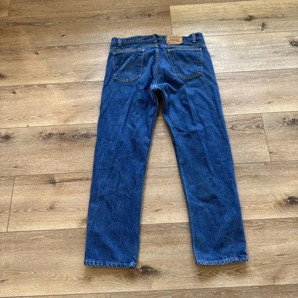 Levis 505 Jeans Mens 36 x 30 Denim Regular Fit Straight Reg‎ 80s Orange Tab VTG